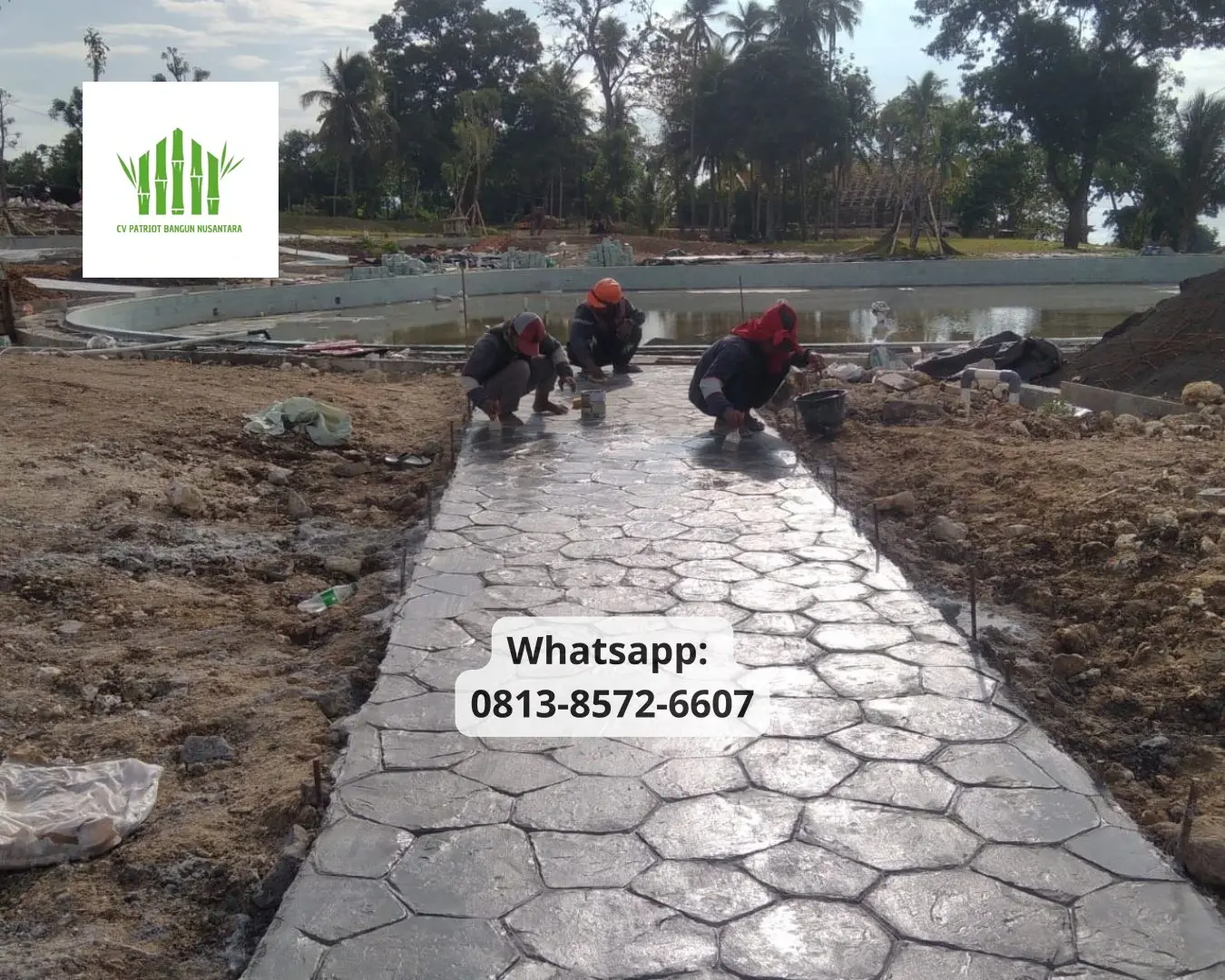 Proyek Stamped Concrete CV Patriot Bangun Nusantara